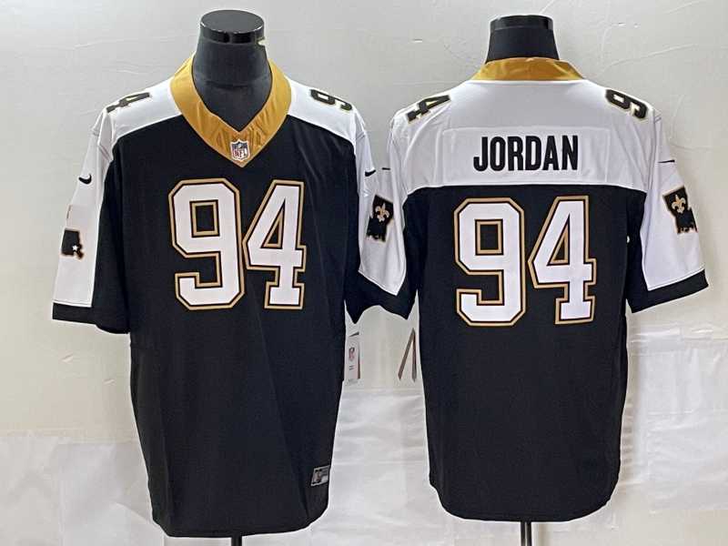 Men%27s New Orleans Saints #94 Cameron Jordan Black 2023 FUSE 1987 Legacy Vapor Stitched Jersey